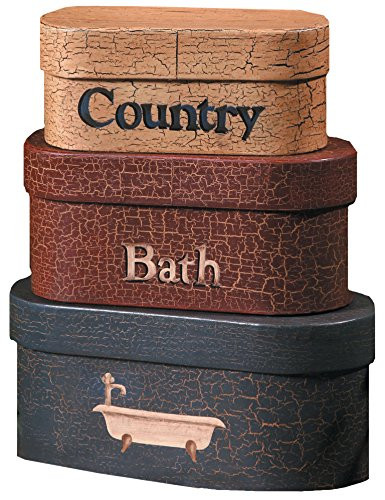 Your Heart's Delight 8 by 4-Inch Country Bath Nesting Boxes, Large