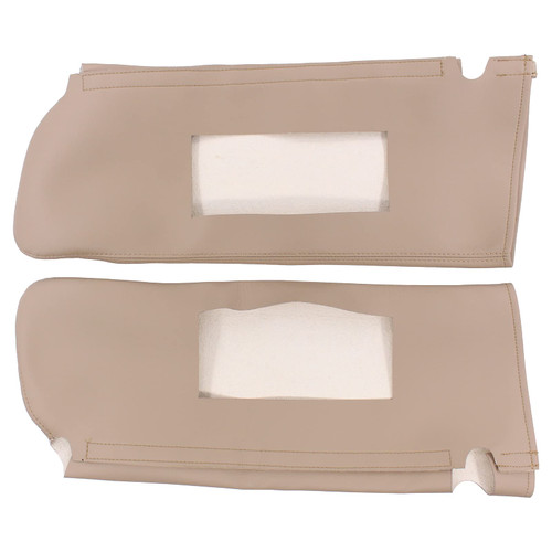 NewYall Beige Tan Left and Right Sun Visor Cover Leather