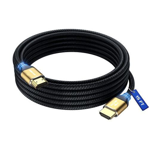Maximm 8k Hdmi Cable 15ft,HDMI 2.1 Cable, Hdmi Cord Long Hdmi Cable 15 ft, Ultra High Speed Hdmi Cable, 8k 60 HZ (15 Ft)