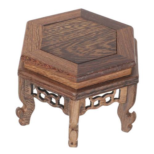 KONTONTY Hexagon display stand planter support bonsai rack wood pot stand plant shelf wood flower pot holder plant riser flower shelf pots plants vase base vase holder wooden vintage KONTONTY Hexagon display stand planter support bonsai rack wood pot stand plant shelf wood flower pot holder plant riser flower shelf pots plants vase base vase holder wooden vintage