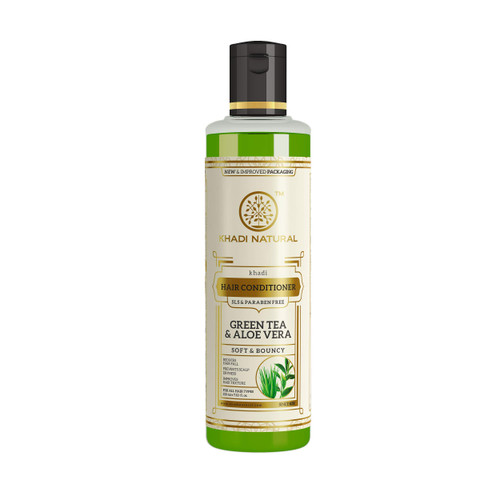 Khadi Natural Herbal Green Tea And Aloe Vera Hair Conditioner for all Hair Types SLS and Paraben Free (210 ml) Khadi Natural Herbal Green Tea And Aloe Vera Hair Conditioner for all Hair Types SLS and Paraben Free (210 ml)