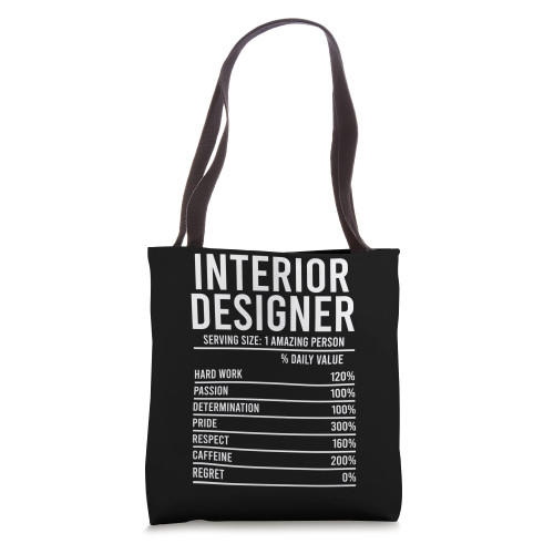 Interior Designer Nutrition Facts Interior Design Tote Bag