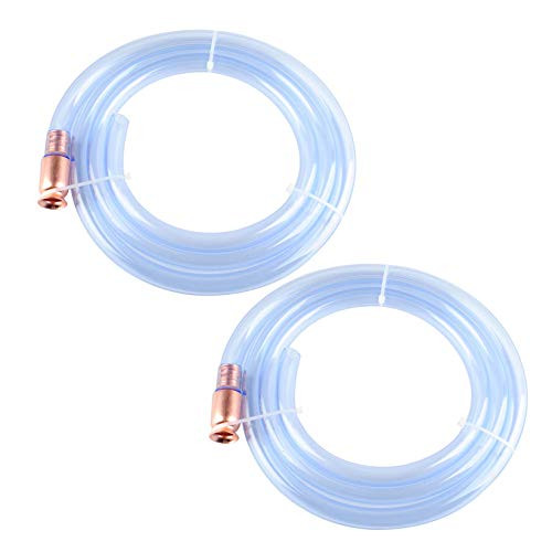 Swess Gas Siphon Hose Pump for Siphon Hose Gas/Oil/Water/Fuel Transfer Siphon Hand Pump 6' (2 Pack)