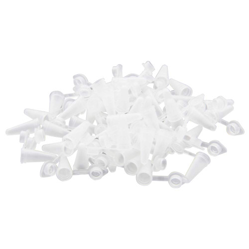 Fielect 1000pcs 0.1ml Microcentrifuge Tube Plastic Test Vials with Lids Plastic Sample Vial Storage Container Test Tube Micro Centrifuge Tube with Snap Cap for Lab