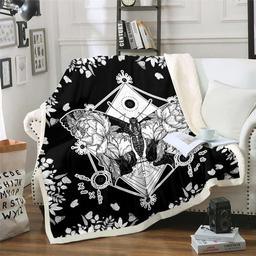 Erosebridal Gothic Moth Plush Blanket 50"x60" Death Moth Decor Throw Blanket Animal Skeleton Halloween Decoration,Boho Goth Bedroom Decor Skull Bed Blanket Bohemian Floral Throw Blanket Erosebridal Gothic Moth Plush Blanket 50"x60" Death Moth Decor Throw Blanket Animal Skeleton Halloween Decoration,Boho Goth Bedroom Decor Skull Bed Blanket Bohemian Floral Throw Blanket