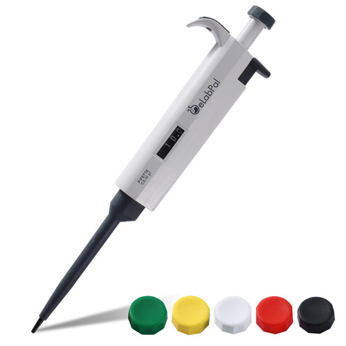 eLabPal 0.5-10ul Adjustable Volume Pipette, Lab Single Channel Micropipette, 10ul High Precision Pipettor, Autoclavable