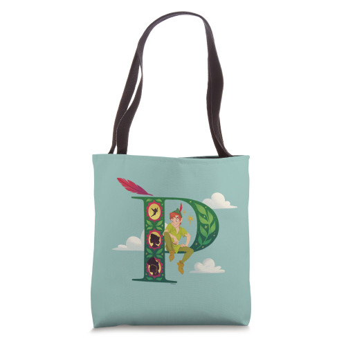 Disney Alphabet Monogram Letter P for Peter Pan Tote Bag