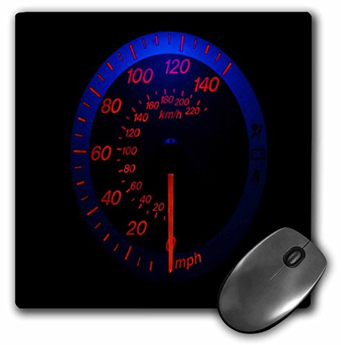 3dRose LLC 8 x 8 x 0.25 Inches Mouse Pad, Auto Speedometer Glows in The Dark (mp_80570_1)