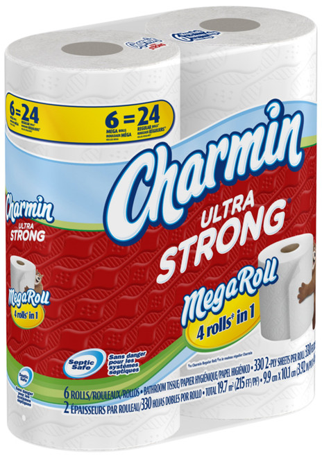 Charmin Ultra Strong Mega Roll Bathroom Tissue, 6 Count