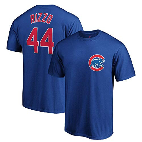 Outerstuff Anthony Rizzo Chicago Cubs MLB Majestic Boys Youth 8-20 Blue Official Player Name & Number T-Shirt (Youth Large 14-16)