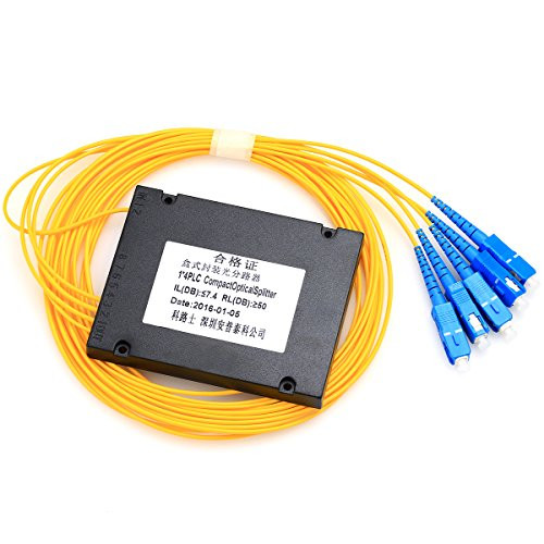 1x4 PLC Optical Splitter Cassette, Planar Waveguide Optical Splitter, 1 Sub-4 Fiber Optic Splitter