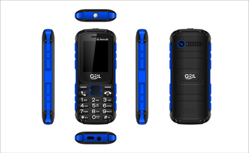 GOL G1 3G Unlocked Cell Phone Dual SIM / 1.7" Screen / 64 MB Memory/FM Radio/Bluetooth/Camera 0.08Mp (Black/Blue)