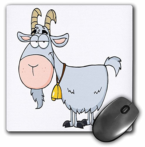 3Drose LLC 8 X 8 X 0.25 Inches Mouse Pad, Cartoon Billy Goat Funny Animal Cartoon (Mp_118516_1)