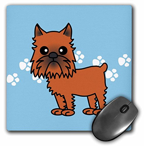 3dRose LLC 8 x 8 x 0.25 Inches Mouse Pad, Cute Brussels Griffon Cropped Ears Blue with Pawprints (mp_31200_1) 3dRose LLC 8 x 8 x 0.25 Inches Mouse Pad, Cute Brussels Griffon Cropped Ears Blue with Pawprints (mp_31200_1)