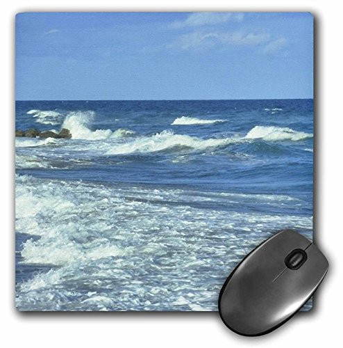 3dRose 8 x 8 x 0.25 Inches Ocean Waves Mouse Pad (mp_11034_1)