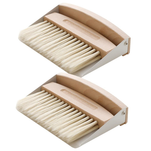 TOYANDONA 2 Sets Small Desktop Broom Whisk Broom Pan Keyboard Desk Cleaning Keyboard Brush and Dustpan Kids Whisk Dustpan Mini Broom and Dustpan Car Vent Cleaner Multifunction Nylon Interior