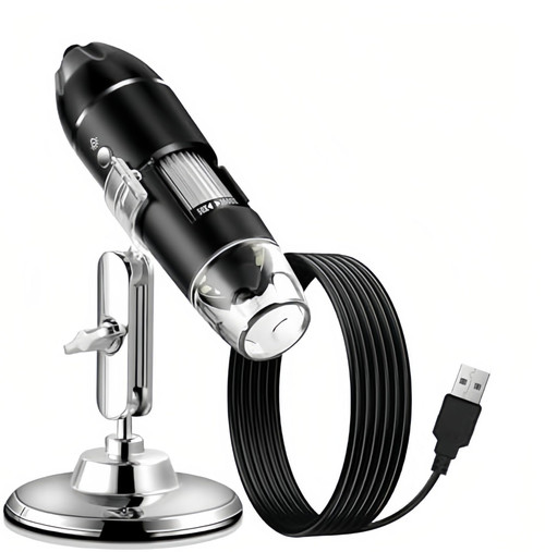 Digital Microscope 1600X Wireless Digital Microscope USB HD Inspection Camera 50x-1600x Magnification with Stand Compatible with Windows, Android