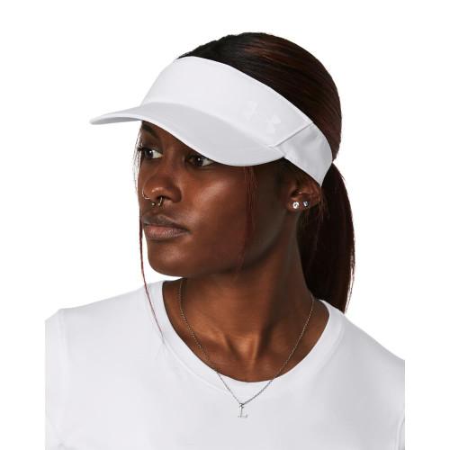 Under Armour Women's Iso-Chill Launch Run Visor, (100) White / White / Reflective, One Size Fits Most
