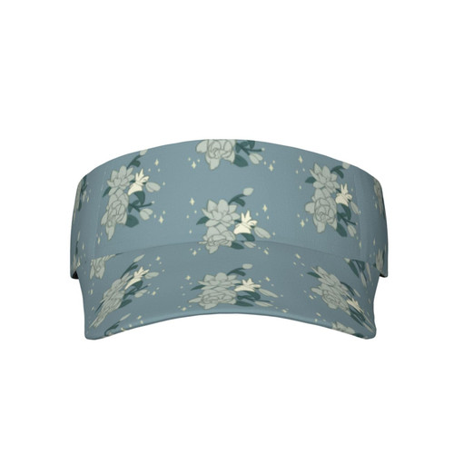 White Bauhinia Prints Adult Sunscreen Visor Cap Sports Sun Visor Hats Adjustable Empty Top Baseball Cap for Women and Men