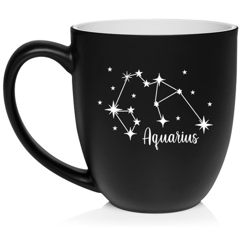 Daylor Star Zodiac Horoscope Constellation Ceramic Coffee Mug Tea Cup Gift (16oz Matte Black (Aquarius) Daylor Star Zodiac Horoscope Constellation Ceramic Coffee Mug Tea Cup Gift (16oz Matte Black (Aquarius)