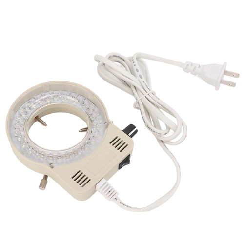 Microscope Light Source, US Plug 100?240V Microscope Adjustable Even Lighting 56pcs LED for Replacement