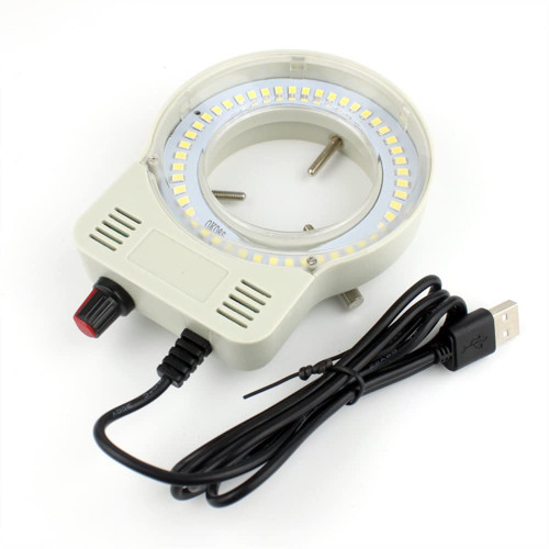 Lab Microscope Accessories 48 LED Microscope Ring Light USB Adjustable Ring Light Illuminator Lamp for Industry Microscope Industrial Camera Magnifier 110V-220V 3W-5W (Color : White)