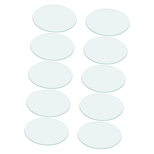 GLEAVI 10pcs Lab Glass Arc Laboratories Science Games Science Experiments Transparent Labs Small Glass Dish Glass Beakers Edge Lab Petri Dishes Microscope Slides Watch 100mm Accessories