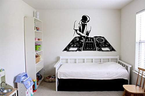 Vinyl Sticker DJ Set Logo Sign Playing Music Headsets Headphones Speakers Musical Techno House Mural Decal Wall Art Decor SA2738