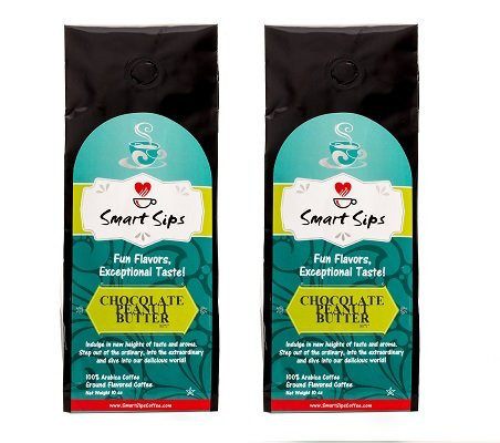 Smart Sips, Chocolate Peanut Butter Ground Flavored Gourmet Coffee, 20 Ounce