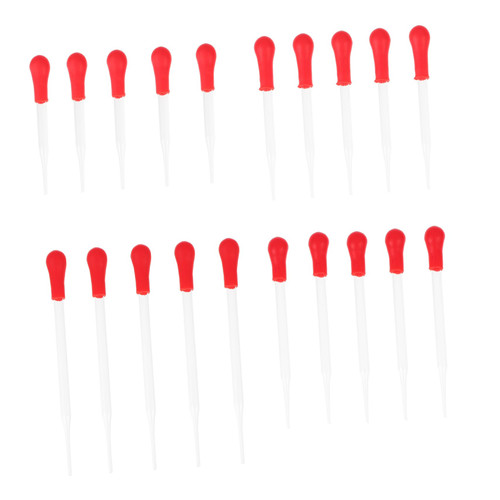 ULTECHNOVO 20pcs Dropper Transfer Pipettes Dropping Pipettes Laboratory Pipettes Liquid Pipettes Straw Silica Gel Glass