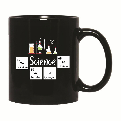 Science Teacher Gift Ideas Periodic Table Funny Design Elementary Chemistry 11oz 15oz Black Coffee Mug