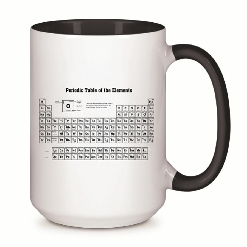 Gift for Chemists Periodic Table of the Elements 11oz 15oz Inner Color Accent Mug