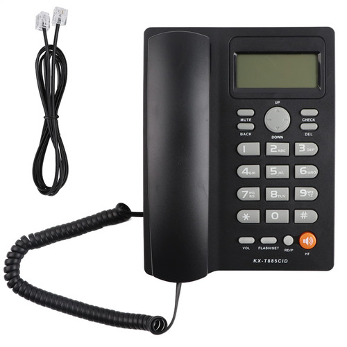 Caller ID Telephone, Calling Home Office Hotel Landline landline Phones for Hands Free Phone English (Black) (Black)