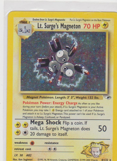 Pokemon - Gym Heroes - Holofoil - Lt. Surge's Magneton - 8/132