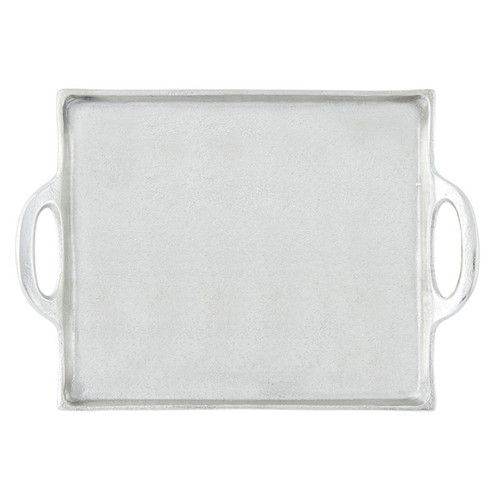 Santa Barbara Design Studio Serving Tray With Handles Rectangular Aluminum Platter, Small, Silver Santa Barbara Design Studio Serving Tray With Handles Rectangular Aluminum Platter, Small, Silver