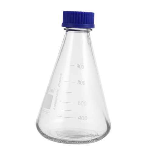 GLEAVI 1 Pc Triangular Flask Glass Beaker Chemistry Flask Conical Flask for Chemistry Erlenmeyer Glass Laboratory Glass Flask Graduated Glass Flask Lab Glassware Screw Equipment