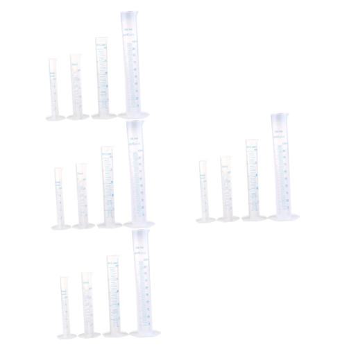 Baluue 16 Pcs Lab Tubes Glass Test Tubes Liquid Measuring Tools Suit Kids Kits Beaker Cylinder Tall Graduated Cylinders Measuring Cup Graduated Measuring Cylinder Pp Laboratory Tube Child