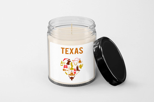 Texas Candle - Soy Wax Candle - Hand Poured Candle - 9 oz Vanilla-Scented Candle - Candle Jar