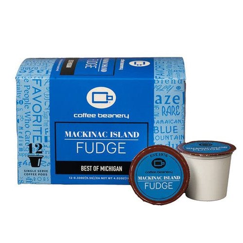 Mackinac Island Fudge Single Serve Coffee Pods | 12ct | 100% Specialty Arabica Coffee | Gourmet Flavored Coffee