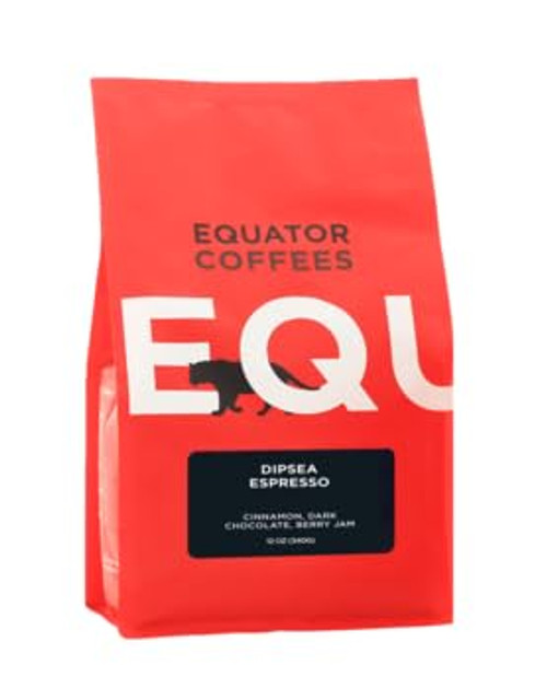 Equator Coffees "Dipsea Espresso" Medium Roasted Whole Bean Coffee - 12 Ounce Bag Equator Coffees "Dipsea Espresso" Medium Roasted Whole Bean Coffee - 12 Ounce Bag