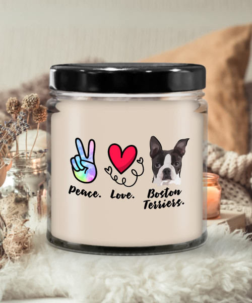 Boston Terriers Candle, Boston Terriers Gift Idea, Gift for Boston Terriers Lover, Birthday Christmas Basket Gag Gift Idea