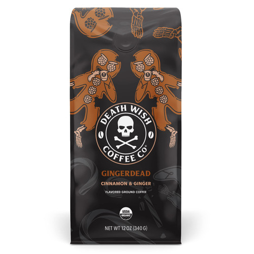 Death Wish Coffee Co. - Gingerdead Ground Coffee - Extra Kick of Caffeine (12 Oz) Death Wish Coffee Co. - Gingerdead Ground Coffee - Extra Kick of Caffeine (12 Oz)