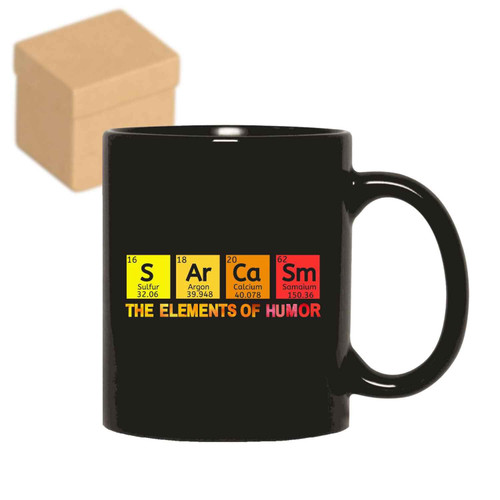 Chemistry Elements Humor Gift For Science Teacher - Periodic Table Sarcasm - 11oz 15oz Black Coffee Mug