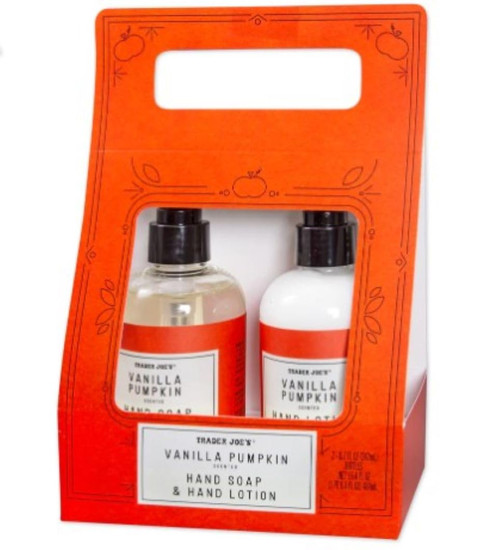Artist Unknown Trader Joe's Vanilla Pumplin Scented Hand Soap & Hand Lotion Duo Set Limited Edition 2-8.2 Fl Oz bottles net 16.4 Fl Oz 484ml