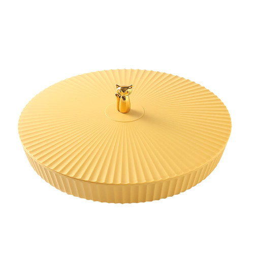 Nordic Style Snack Serving Tray with Compartments and Lids Round Serving Tray Plastic Snack Bowls Serving Dishes Platters Snack Storage Container for Dried Fruit Nuts Candy Veggies