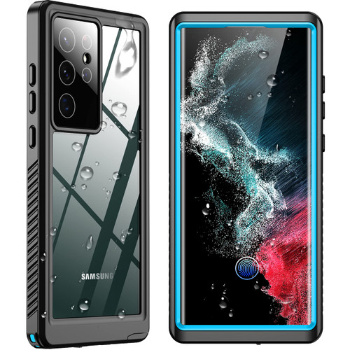 SPIDERCASE Designed for Galaxy S22 Ultra Case, Waterproof Built-in Screen Protector Full Protection Heavy Duty Shockproof Anti-Scratched Rugged Case for Galaxy S22 Ultra 5G 6.8'' 2022-Blue