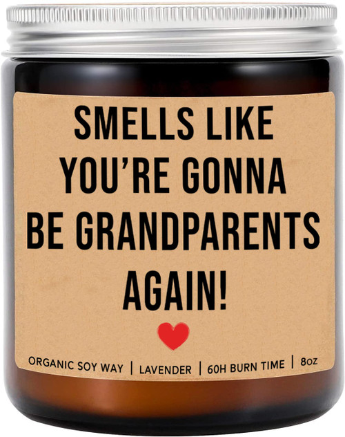 Smells Like You're Gonna Be Grandparents Again Candle - Pregnancy Announcement Candle- Funny Candle- Promoted Grandparents Candle- Baby Announcement Candle- Lavender Scented Candles - Soy Wax Candle Smells Like You're Gonna Be Grandparents Again Candle - Pregnancy Announcement Candle- Funny Candle- Promoted Grandparents Candle- Baby Announcement Candle- Lavender Scented Candles - Soy Wax Candle