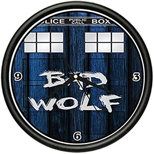 SignMission Beagle TIME Lord Box Wall Clock The Doctor Bad Wolf sci fi Geek Nerd Gift
