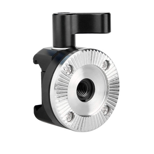 NICEYRIG NATO Clamp to Rosette Mount Adapter (M6 Thread Diameter 31.8mm) Applicable for ARRI Rosette Wooden Handgrip, Quick Release and Lock