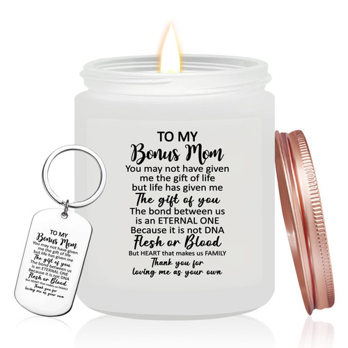 KOYFOYO Bonus Mom Gifts - to My Bonus Mom Candle Gifts - Bonus Mom Christmas Gifts from Daughter Son - Mothers Day Gifts for Bonus Mom - Birthday Gifts for Stepmom KOYFOYO Bonus Mom Gifts - to My Bonus Mom Candle Gifts - Bonus Mom Christmas Gifts from Daughter Son - Mothers Day Gifts for Bonus Mom - Birthday Gifts for Stepmom